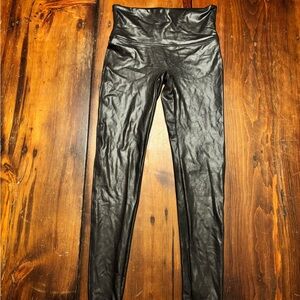 SPANX Shiny Black Leggings